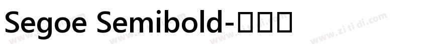 Segoe Semibold字体转换